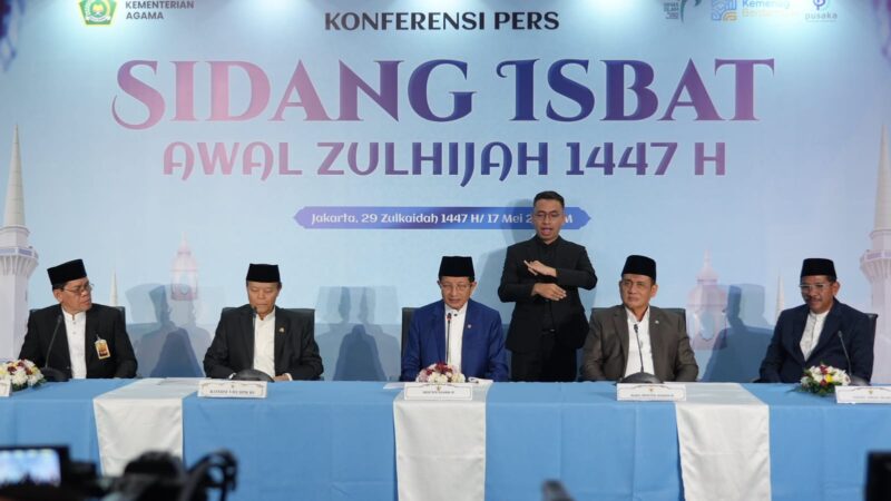 Konferensi pers Sidang Isbat penetapan awal Zulhijjah 1447 H (Pers Rilis Kemenag RI)