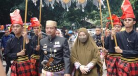 Gubernur Sulawesi Selatan, Andi Sudirman Sulaeman dalam acara peringatan Hari Jadi Kabupaten Jeneponto ke-163