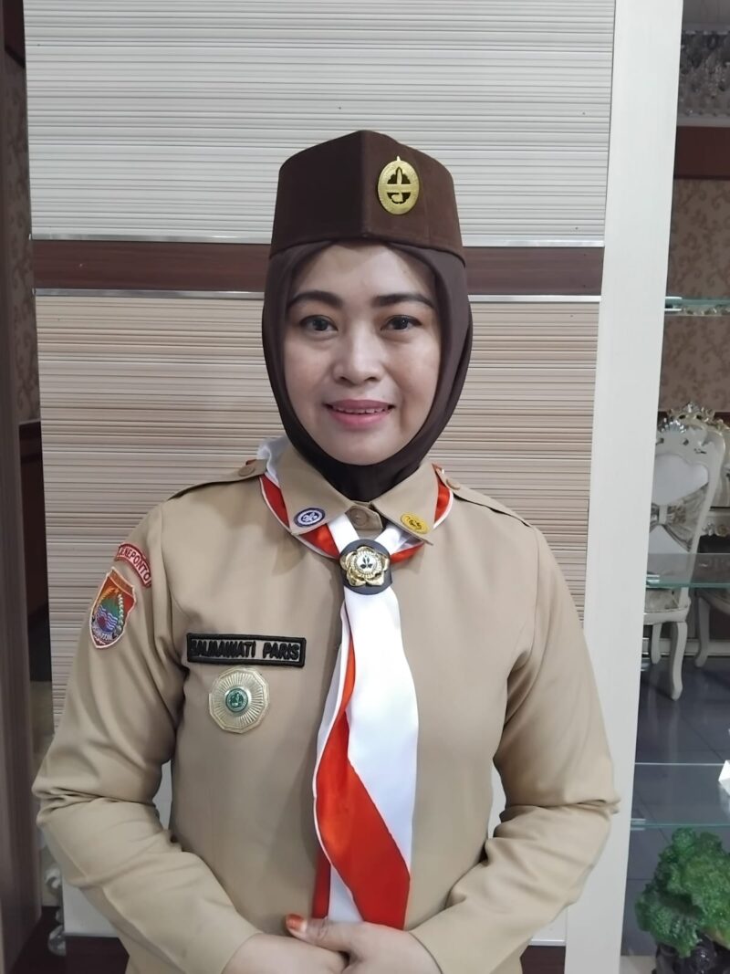 Hj. Salmawati Paris, SE ketua terpilih Kwartir Cabang (Kwarcab) Gerakan Pramuka Kabupaten Jeneponto
