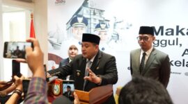 Wali Kota Makassar, Munafri Arifuddin bersama Wakil Wali Kota dan Sekda Kota Makassar