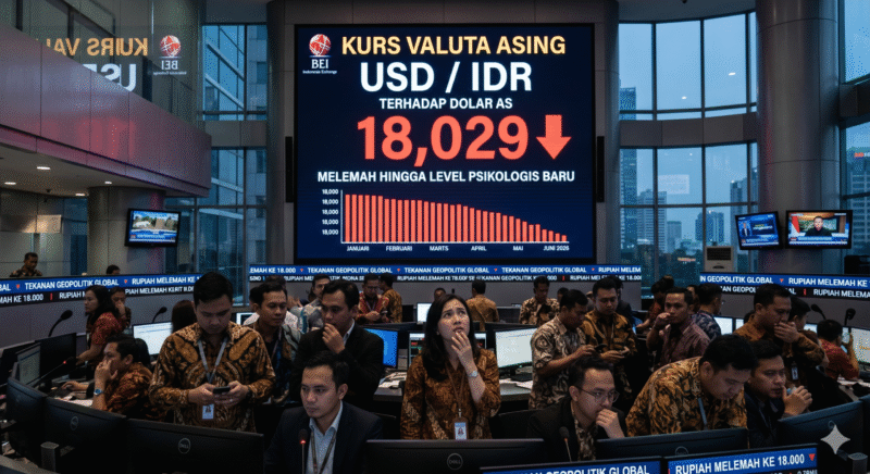 ilustrasi AI untuk visualisasi kondisi Rupiah