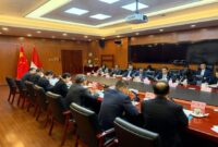 Menteri Keuangan Purbaya Yudhi Sadewa dalam pertemuan bilateral dengan Menteri Keuangan Republik Rakyat Tiongkok (RRT), Lan Fo’an Beijing (*Dok Kemenkeu)
