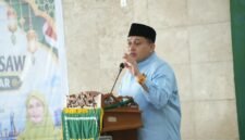 Wali Kota Makassar, Munafri Arifuddin saat menghadiri kegiatan Maulid Nabi Muhammad SAW 1448 H yang digelar PC Muslimat NU Kota Makassar