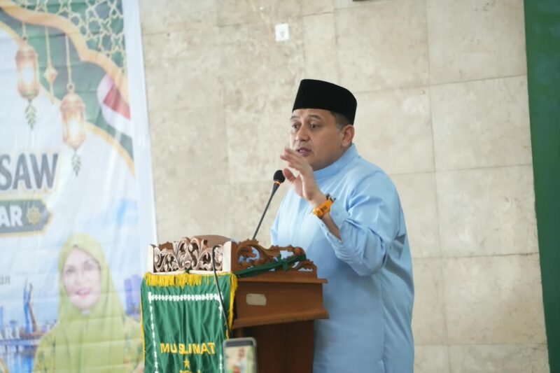 Wali Kota Makassar, Munafri Arifuddin saat menghadiri kegiatan Maulid Nabi Muhammad SAW 1448 H yang digelar PC Muslimat NU Kota Makassar