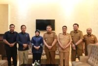 Wali Kota Makassar, Munafri Arifuddin bersama Kepala BPS RI, Amalia Adininggar Widyasanti