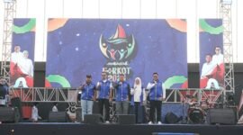 Wali Kota Makassar, Munafri Arifuddin saat membuka Festival Olahraga Kota (FORKOT) Makassar 2026