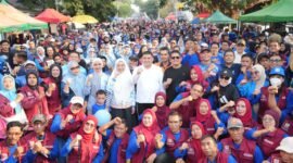 Wali Kota Makassar, Munafri Arifuddin di Car Free Day (CFD) Jalan Rusa